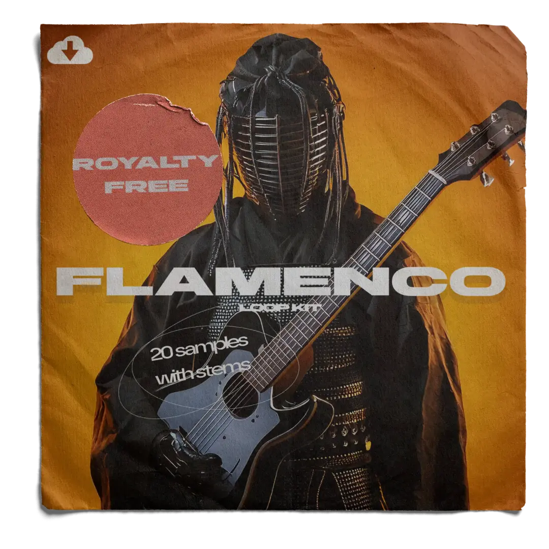 Flamenco acoustic guitar loop kit with royalty-free Spanish guitar samples